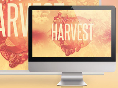 Lord of The Harvest Church Slide Template powerpoint background psd red screensaver scripture sermon series slide slideshow smart object template thanks thanks giving