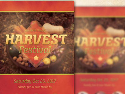 Harvest Festival Church Flyer Template