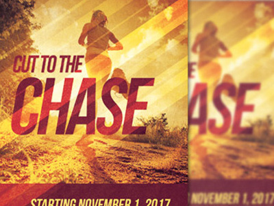 Cut To The Chase Church Flyer Template marketing ministry flyer photoshop religious flyer run series sermon support typography walk by faith win workmanship