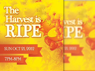 Harvest Is Ripe Church Flyer Template principles psd series sermon service sharing your faith stewardship summer artwork sunday flyer template thanksgiving