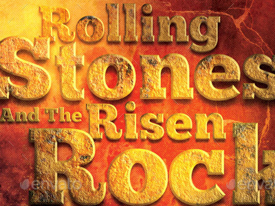 Rolling Stones Risen Rock Church Flyer Template easter sunday loswl postcard postcard design psd flyer resurrection rolling stones sermon small flyer textured the rock