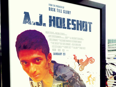 A.J. Holeshot Movie Poster Template dirt biking outdoor poster promotion sermon signage skating sport movie teaching theatrical warmth youth