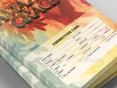 Amazing Grace Church Connection Card Template