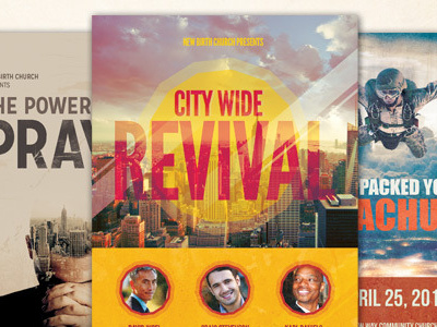 Revival Church Flyer Bundle city evangelical evangelism flyer flyer artwork flyer designs flyer psd flyer template flyer templates jesus prayer revival