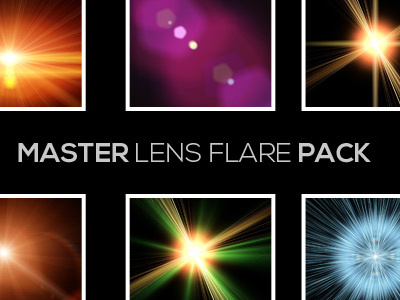 Master Lens Flare Pack loswl mask master flare optical flares orange pack png purple red saturation screen yellow