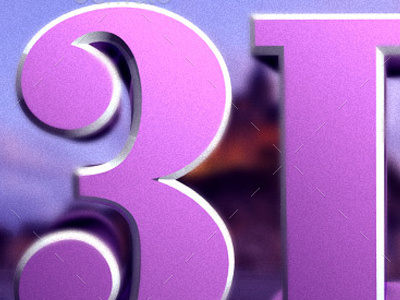 Isolated 3d Typography