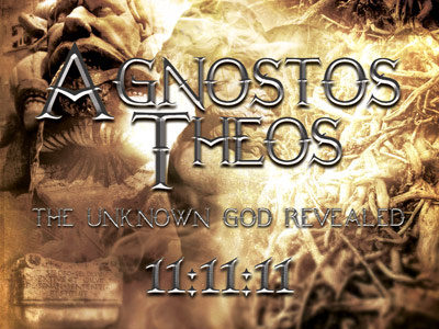 The Unknown God Flyer and CD Label bll font god narnia paul photoshop roman rough series sermon silver statue template texture the unknown worship