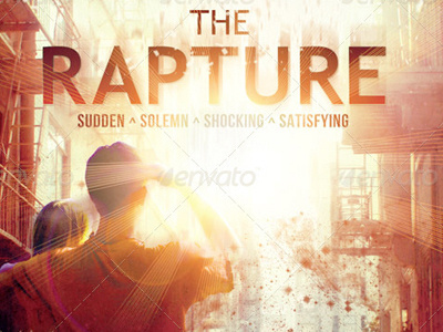 The Rapture advertising christian church creative design designs event flare flyer flyers for gospel graphics lens light loswl print templates