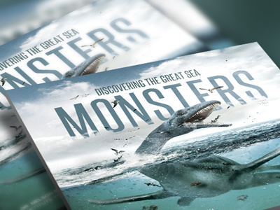 Discover Great Sea Monsters Church Flyer and CD album best flyer design bible bulletin cover cd jewel insert template cd template church church marketing church template concert flyer creative designs design flyers elasmosaurus fish flyer artwork flyer design flyer psd flyer template flyer templates hellmouth inspiks leviathan livyatan loswl sea monsters sermon series flyer sunday school typographic flyer typography flyers whales