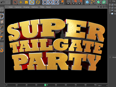 Super Tailgate Cinema 4D 3D Text File