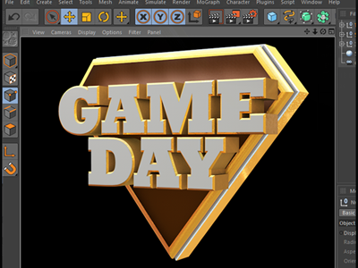 Game Day Cinema 4d 3d Text File