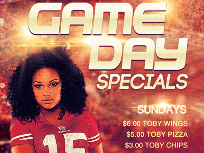 Tobys Game Day Specials Flyer