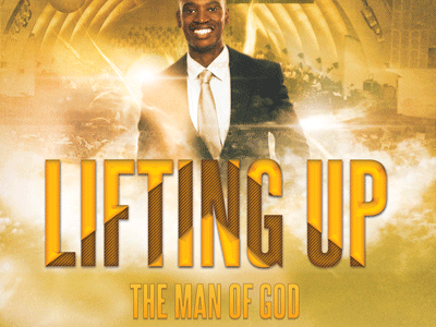 Lifting Up The Man Of God Church Flyer Template