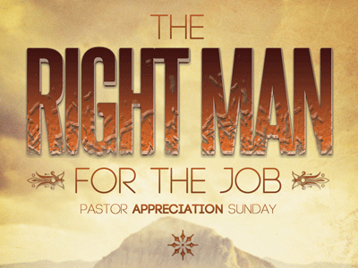 The Right Man For The Job Church Flyer Template