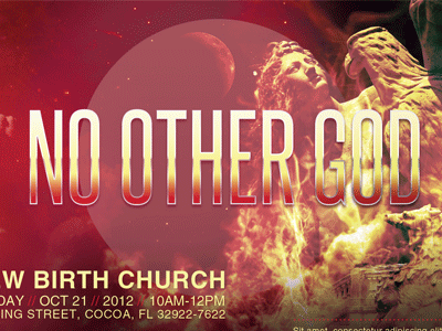 No Other God Church Flyer And CD Template