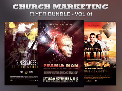 Church Marketing Flyer Bundle Vol 001