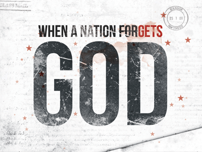 When A Nation Forgets God Church Flyer Template