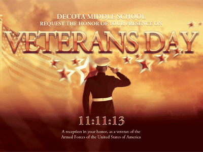 Veterans Day Invite Mailer Template