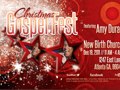 Christmas Gospel Fest Church Flyer Template