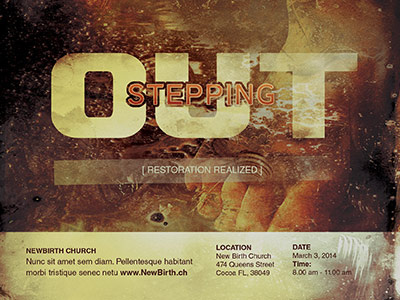 Stepping Out Church Flyer Template