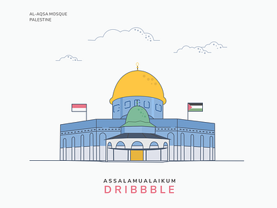 Al Aqsa Mosque - Palestine alaqsa building firstshot illustration mosque palestine vector