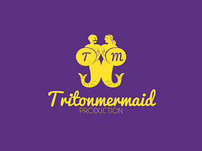 Tritonmermeid Production logo design design logo logo design logotype mark wash