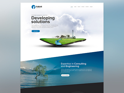 Fabas Engineering Homepage clean design home homepage layout ui website