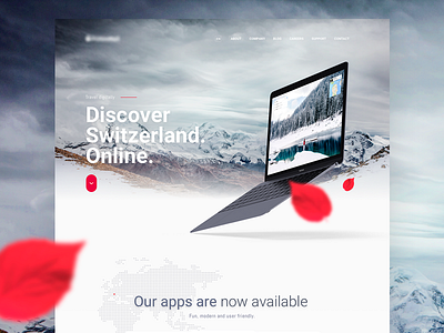 Visit Switzerland landing page clean design homepage landing page layout ui ux web webdesign