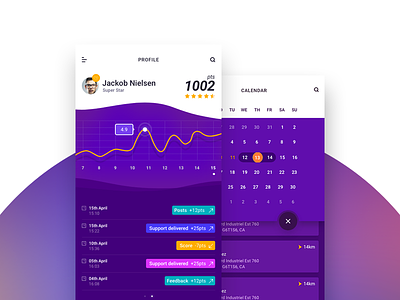 Gamification App app colors gamification gradient ios layout trending ui ux
