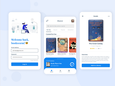 E-book Reading Mobile UI Design books bookstore mobile app mobile design ui