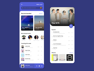 Music Player | Mobile UI Concept mobile app mobile design music uidesign uiuxdesign