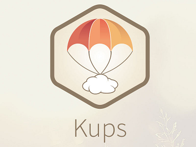 New logo Kups cloud icon kups logo parachute web