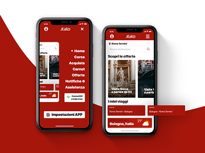 .Italo© App Redesign Concept branding concept iphone mobile app redesign train app ui ux