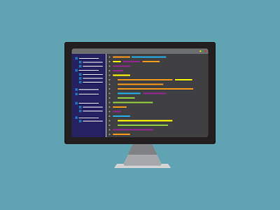 Coding Monitor Graphic branding coding computer design html illustration monitor vector