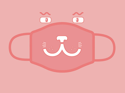 Design For Good Face Mask Challenge - "pink cat"