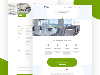 Joanna Cleaning Service branding logo minimal ux web website