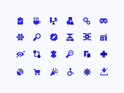 Polidea's Icons Set . Part 2 branding design design geometric icon icon design iconography icons icons pack icons set rebranding