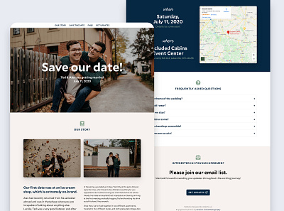 Save the Date Website web design web development wedding