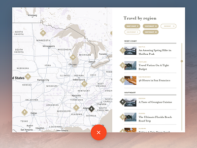 Map drawer drawer filter map travel