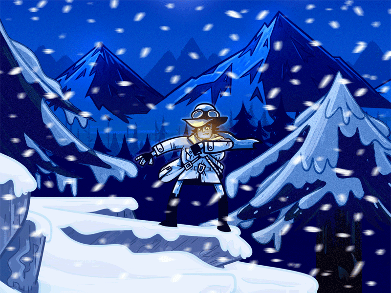 Alaska Jack alaska animated gif blizzard comic art comics mountains snow flake