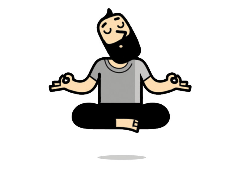 Meditation animated gif character art cycles drawing illustration loop looped meditation