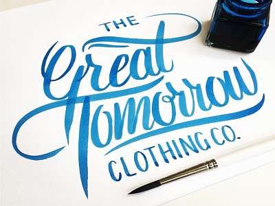 Project365 #40 Great Tomorrow Clothing CO custom handlettering project365 script sign type typography