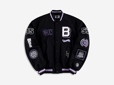 Banlieue Wool Varsity Jacket - Graphics banlieue clandebanlieue embroidered patch embroidery fashion fashion brand handlettering logo patches typography varsity wool