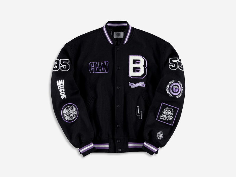 Banlieue Wool Varsity Jacket - Graphics banlieue clandebanlieue embroidered patch embroidery fashion fashion brand handlettering logo patches typography varsity wool