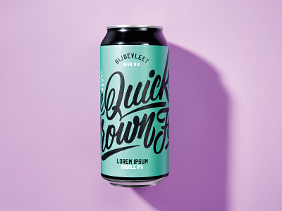 The Quick Brown Fox - Lorem Ipsum Double IPA beerlabel craftbeer custom handlettering logodesign packagedesign script type typography