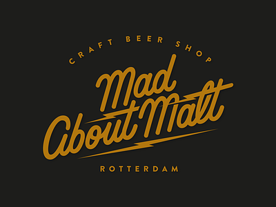 MAD ABOUT MALT Logo design craftbeer customlettering handlettering logodesign madaboutmalt script