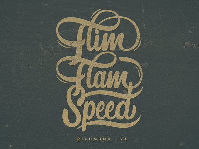 Flim Flam Speed custom flimflamspeed handlettering logo merchandise script typography