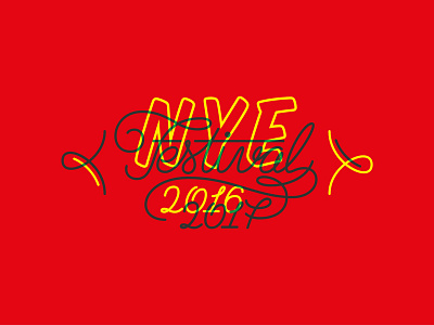 TivoliVredenburg NYE Festival 2016 - 2017 custom handlettering logo logodesign nye script typography