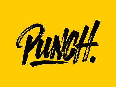 Punch. brushlettering custom handlettering punch script typography