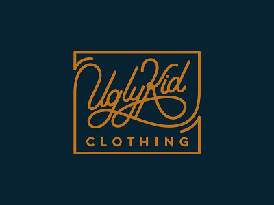 Ugly Kid Clothing: LABEL LOGO custom handlettering logo script sign tee teedesign tshirt typography uglykidclothing